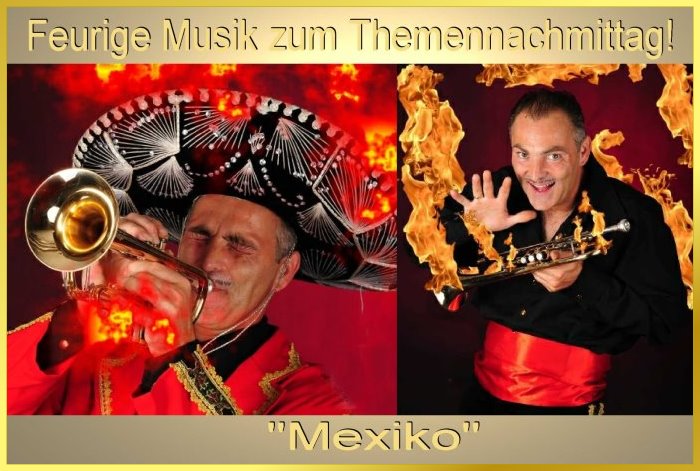 Trompeter im Mexiko Kostm.